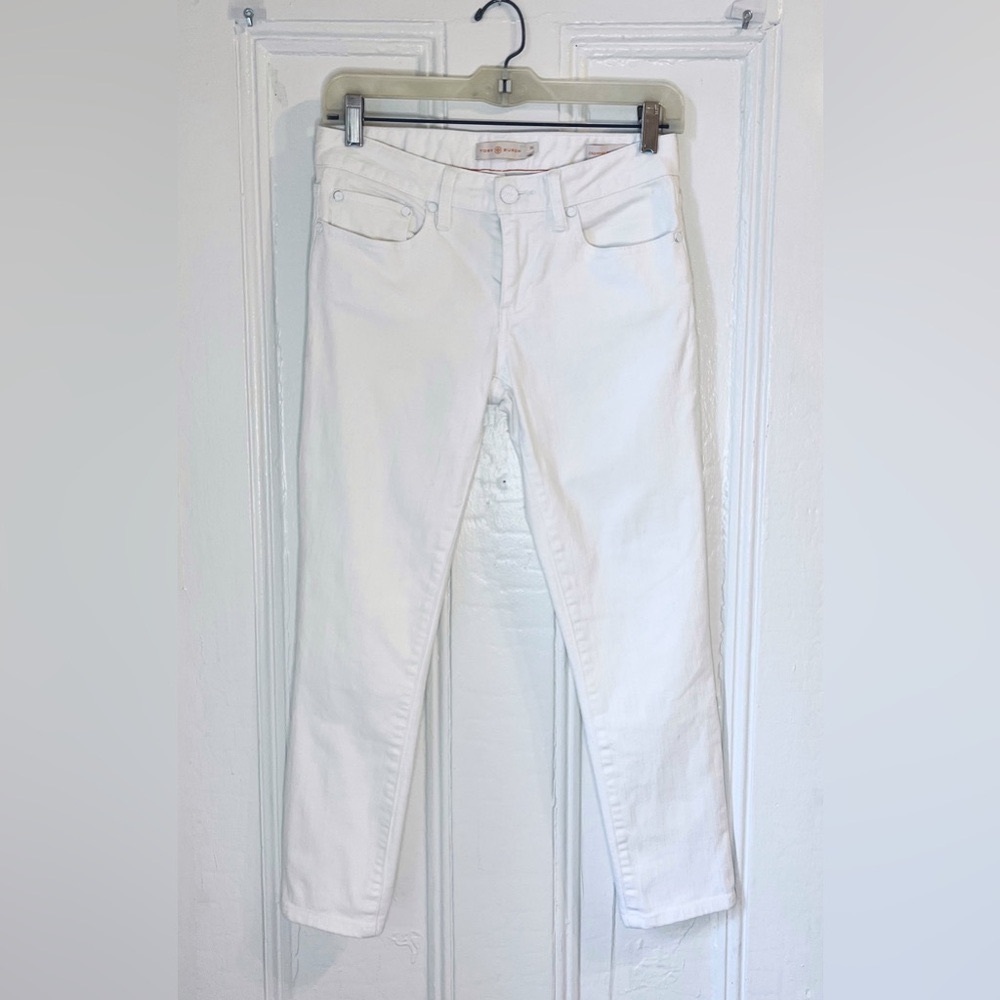 Tory Birch - White Skinny Crop Jeans